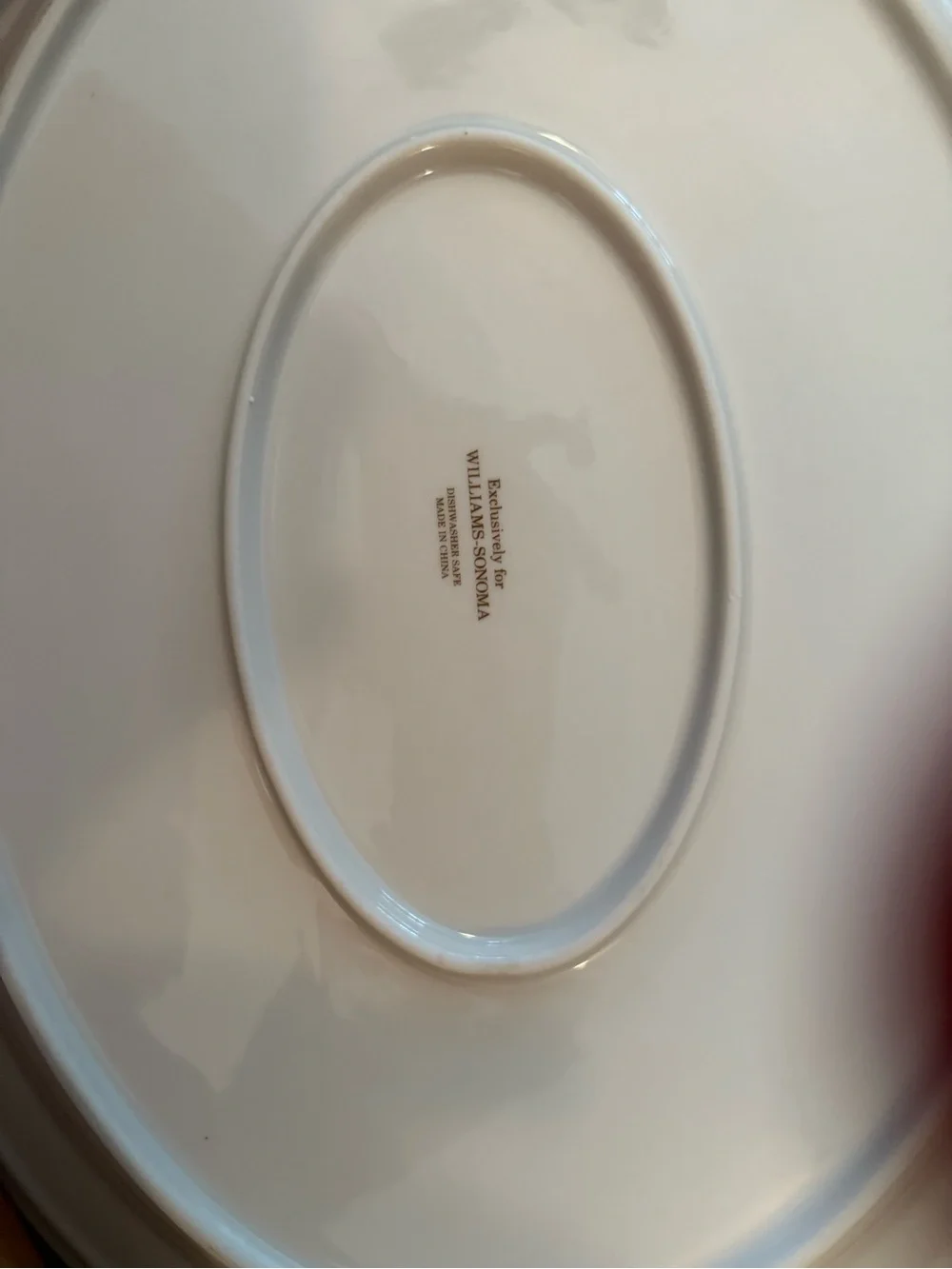 Williams Sonoma Turkey Platter in Brown & Green